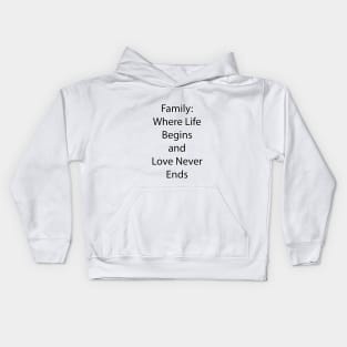 Family Quote 17 Kids Hoodie